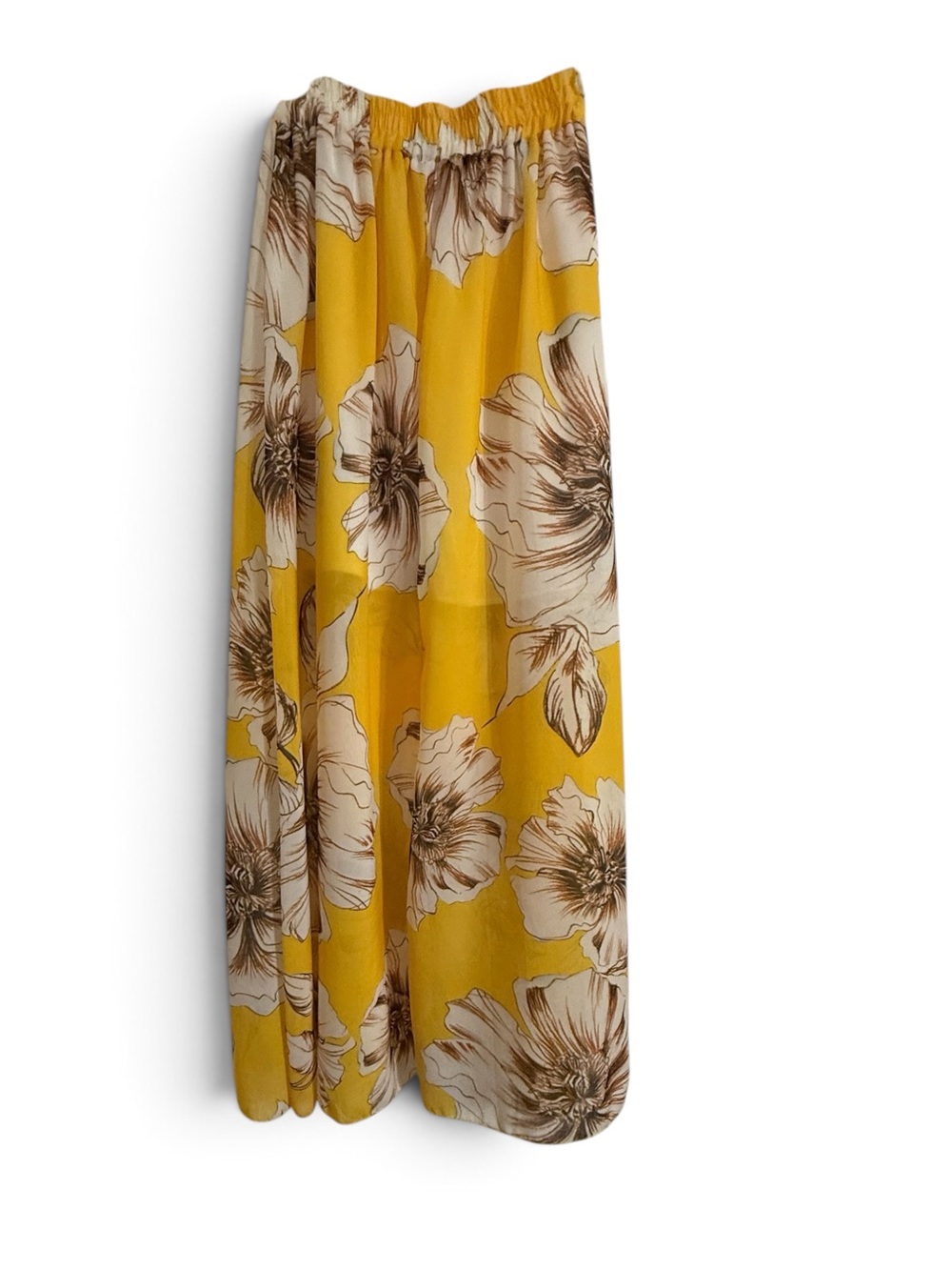 Yellow Floral Maxi Skirt